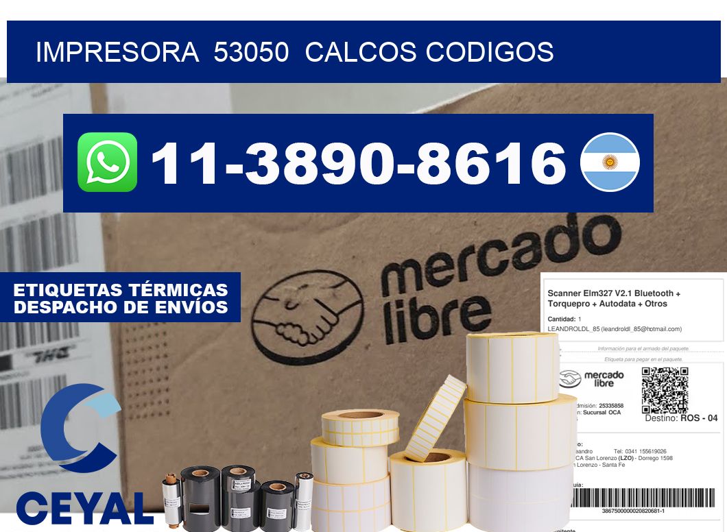 impresora  53050  calcos codigos