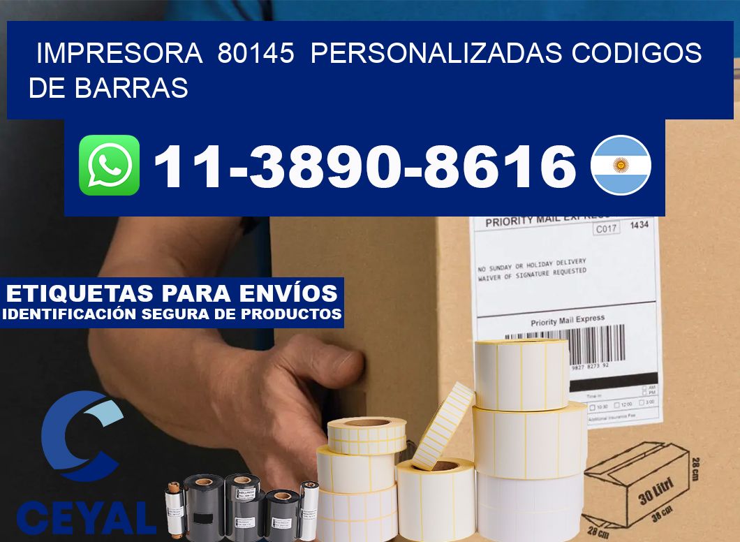 impresora 80145 personalizadas codigos de barras