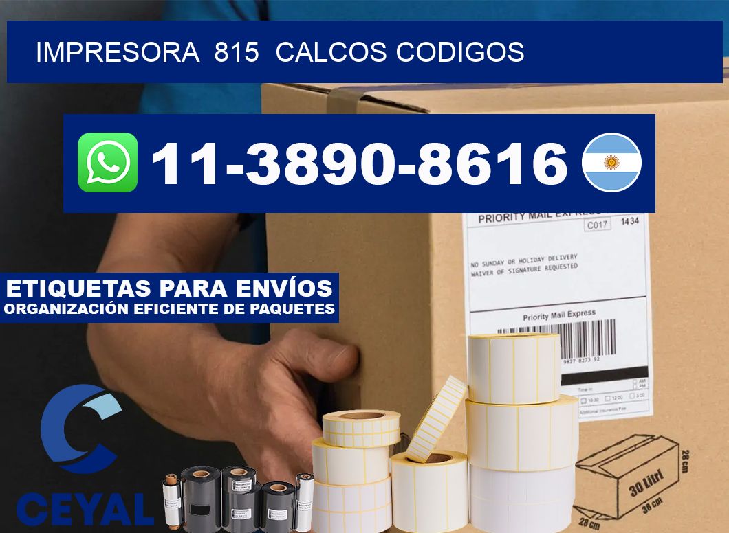 impresora 815 calcos codigos
