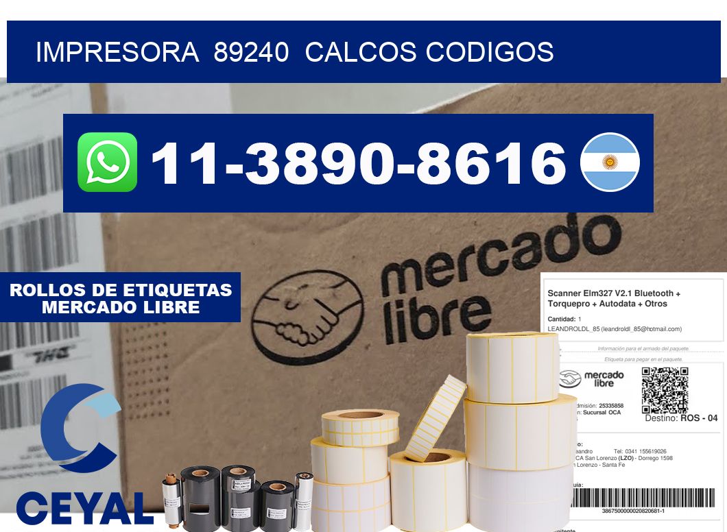 impresora  89240  calcos codigos