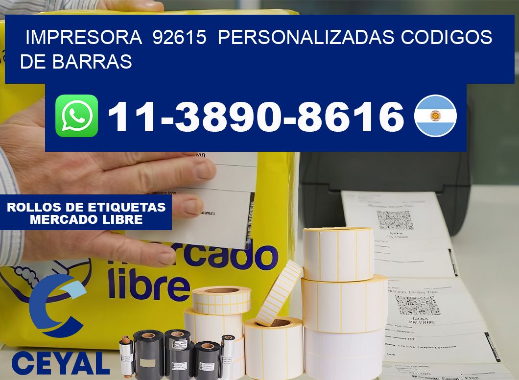 impresora 92615 personalizadas codigos de barras