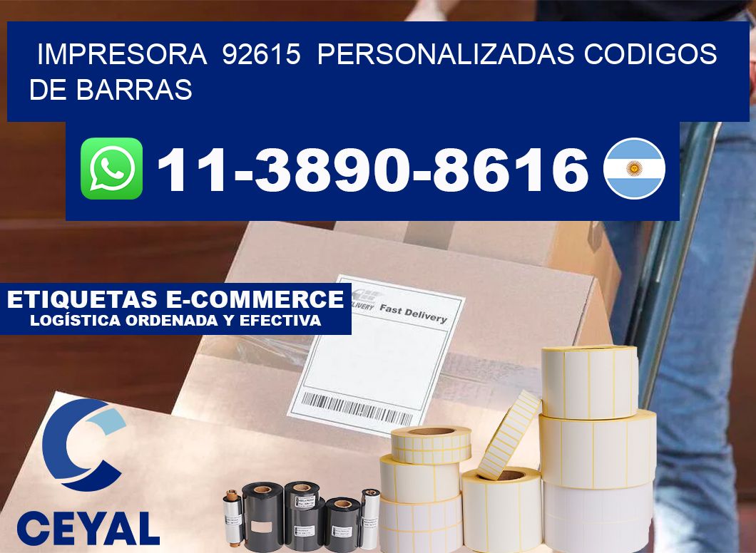 impresora  92615  personalizadas codigos de barras