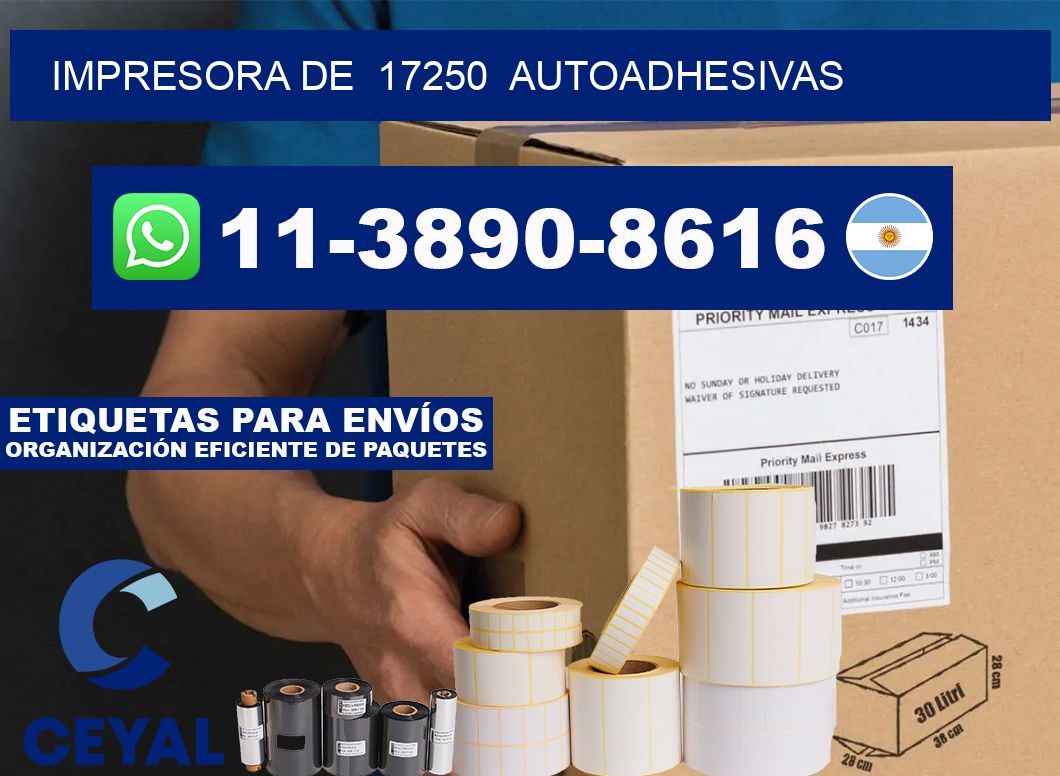 impresora de  17250  autoadhesivas