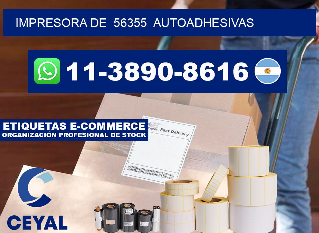 impresora de  56355  autoadhesivas