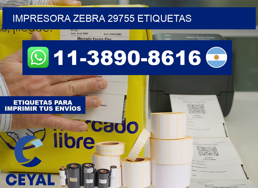 impresora zebra 29755 etiquetas