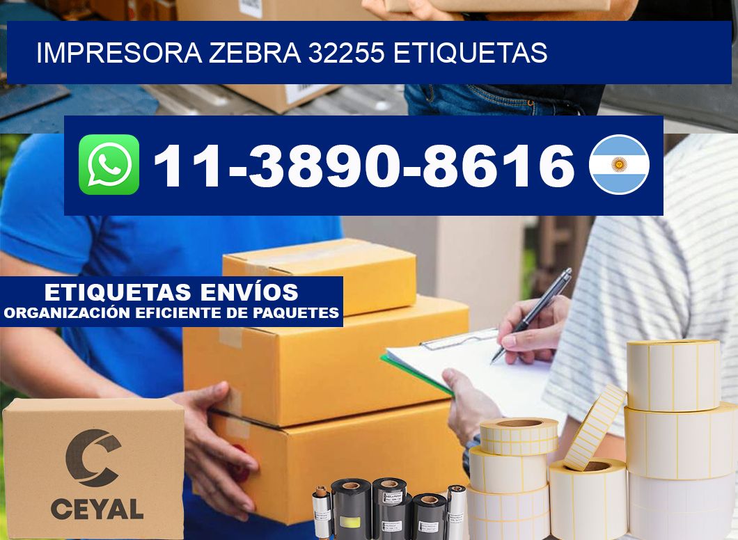 impresora zebra 32255 etiquetas