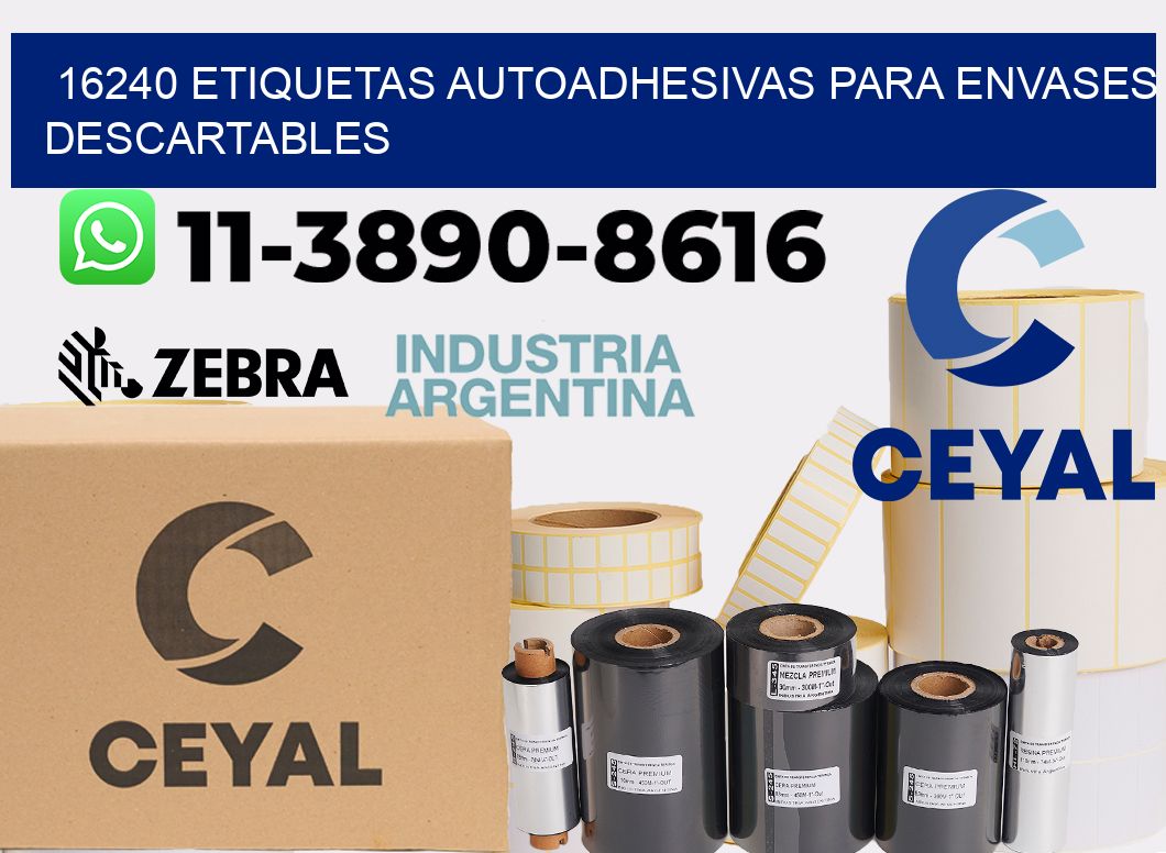 16240 etiquetas autoadhesivas para envases descartables