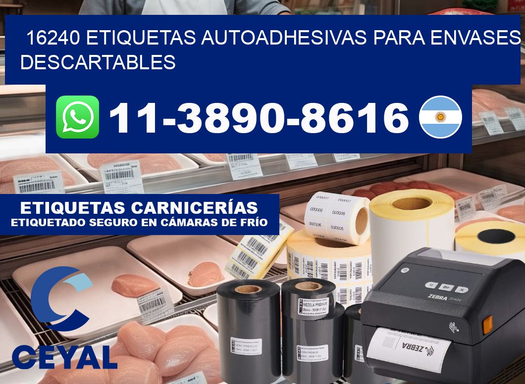 16240 etiquetas autoadhesivas para envases descartables