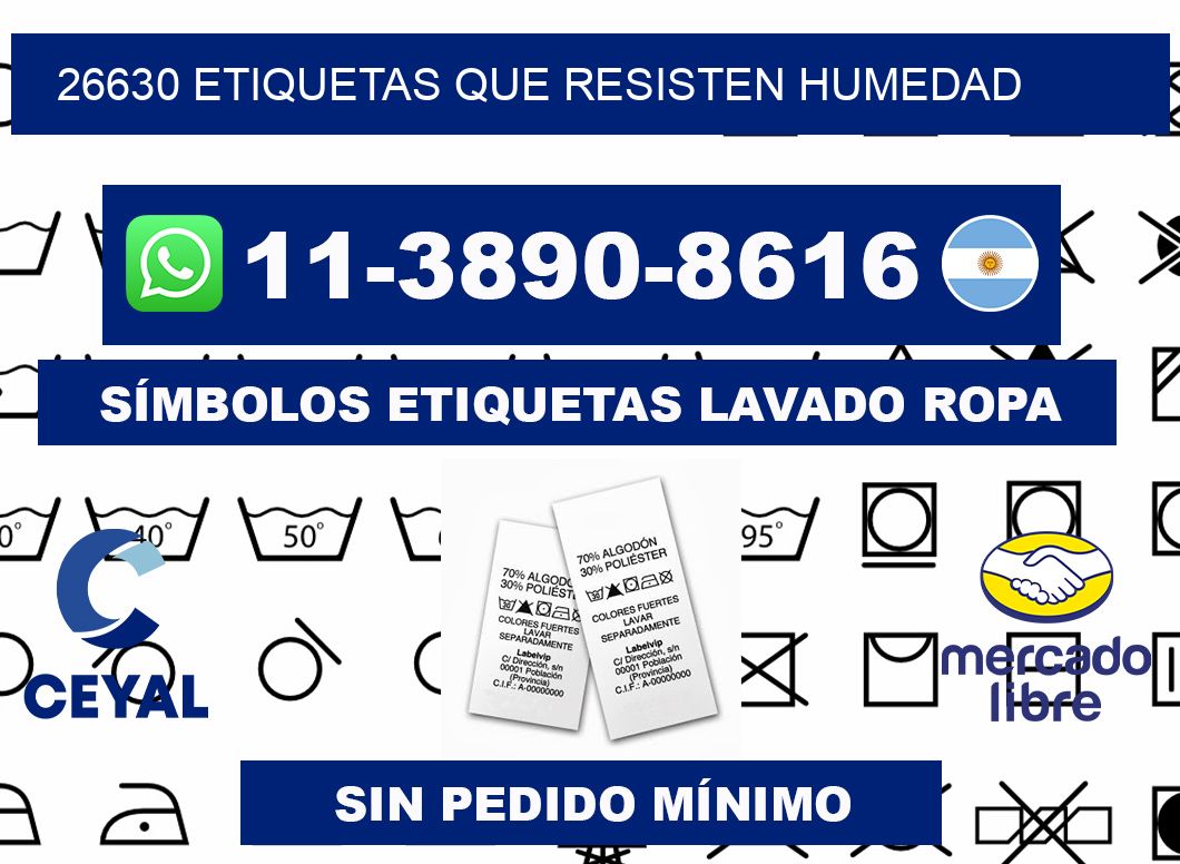 26630 etiquetas que resisten humedad