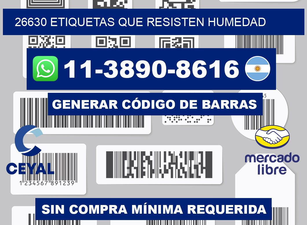 26630 etiquetas que resisten humedad
