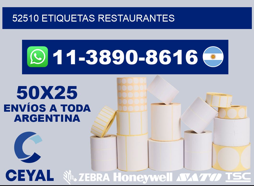 52510 etiquetas restaurantes