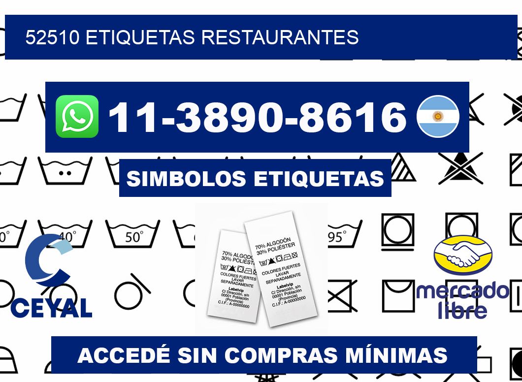 52510 etiquetas restaurantes