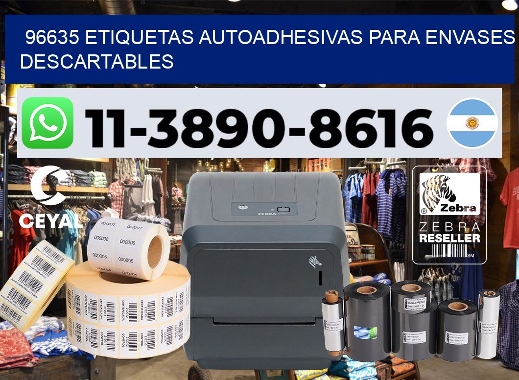 96635 etiquetas autoadhesivas para envases descartables