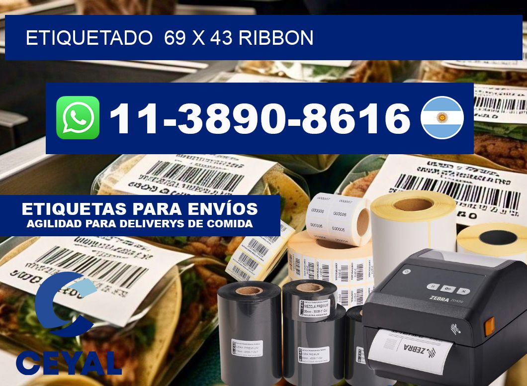 Etiquetado  69 x 43 ribbon