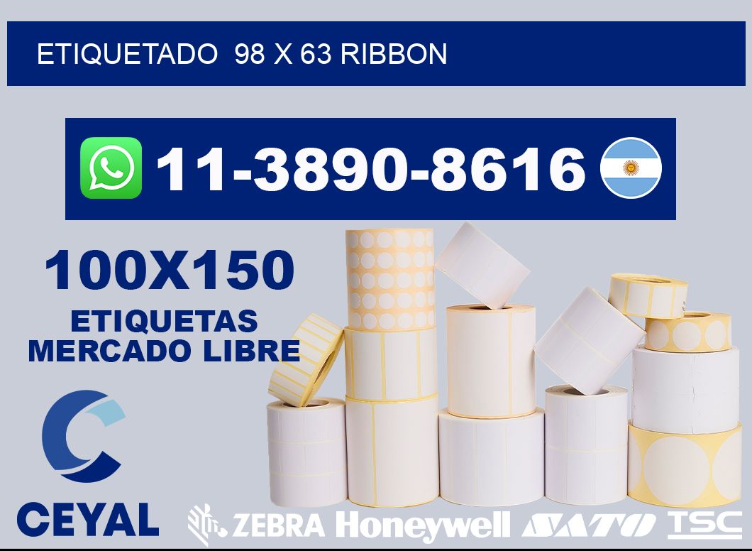 Etiquetado  98 x 63 ribbon