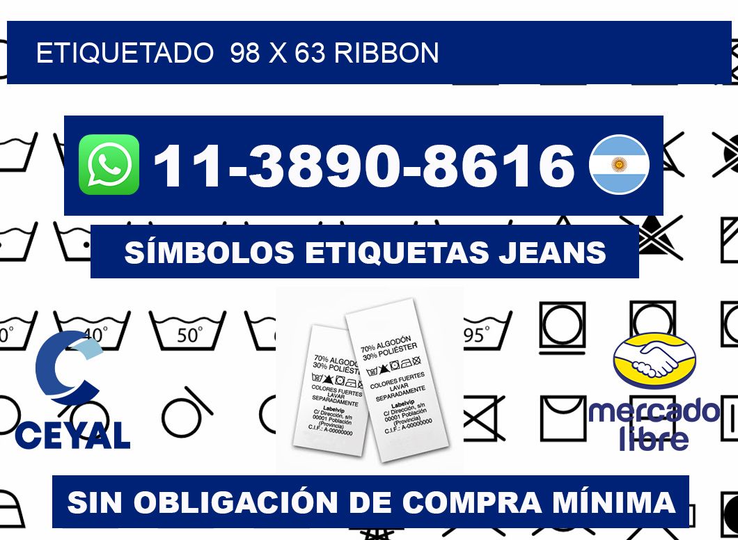 Etiquetado  98 x 63 ribbon