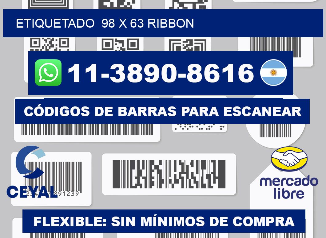 Etiquetado  98 x 63 ribbon