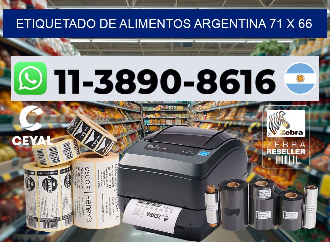 Etiquetado de alimentos Argentina 71 x 66