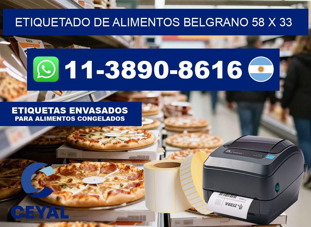 Etiquetado de alimentos belgrano 58 x 33