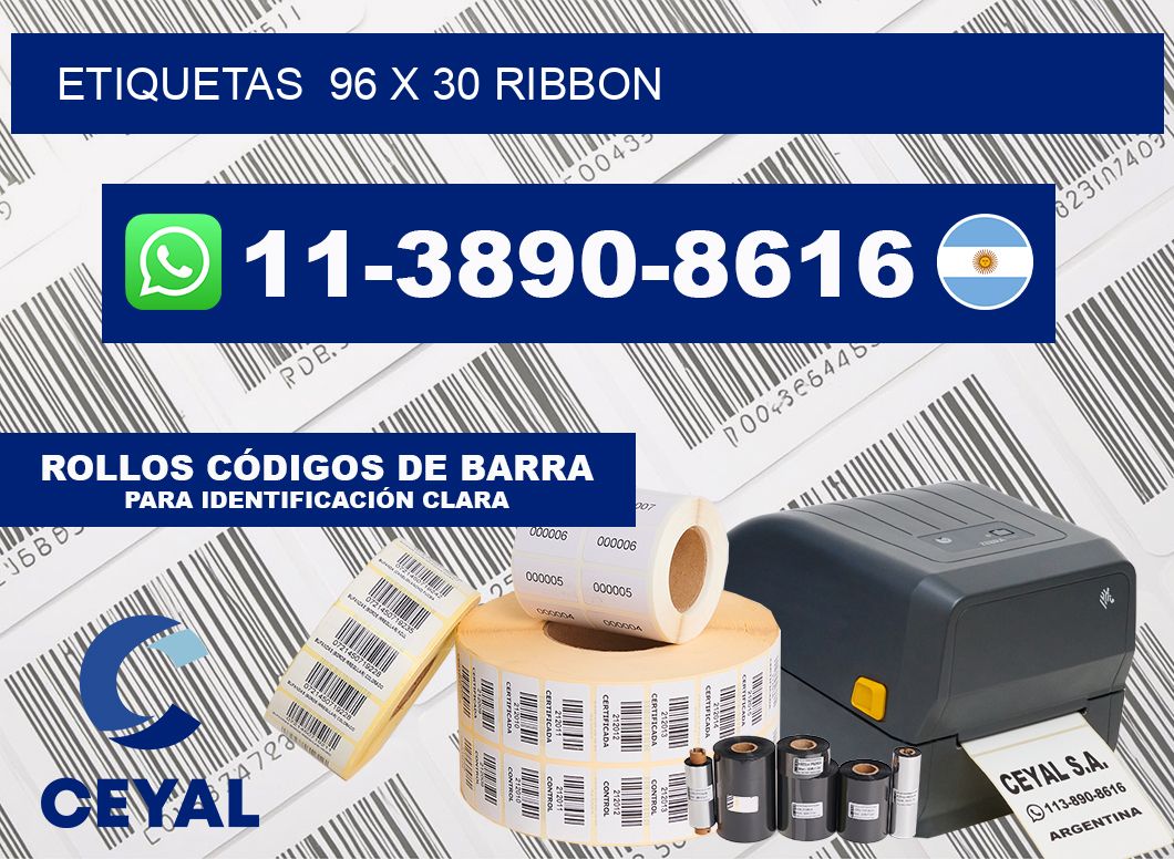 Etiquetas  96 x 30 ribbon
