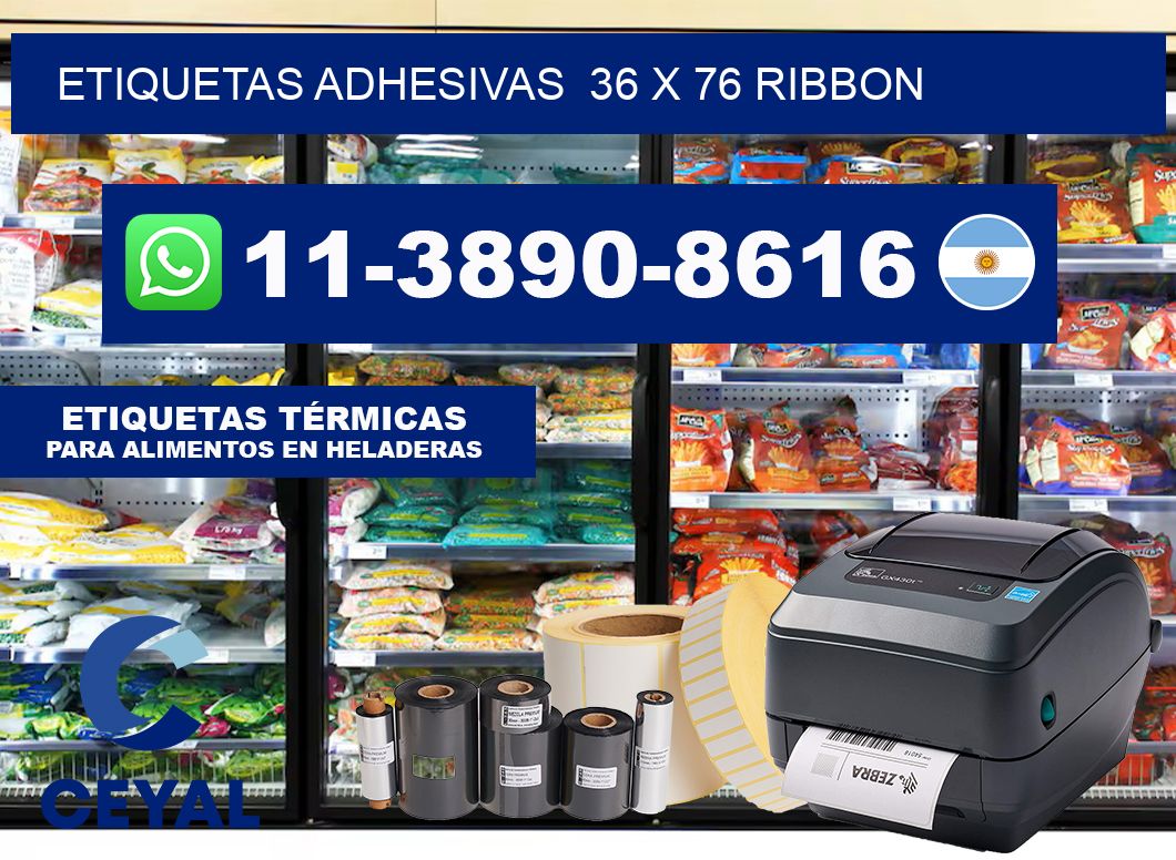 Etiquetas adhesivas  36 x 76 ribbon