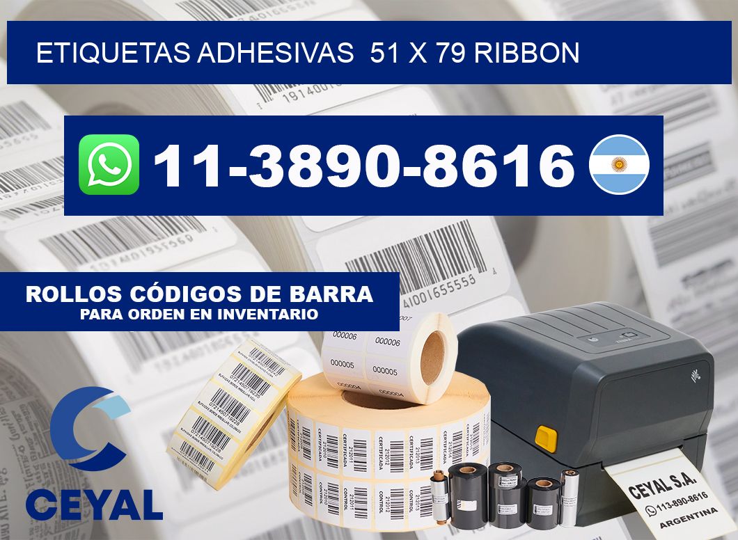 Etiquetas adhesivas  51 x 79 ribbon