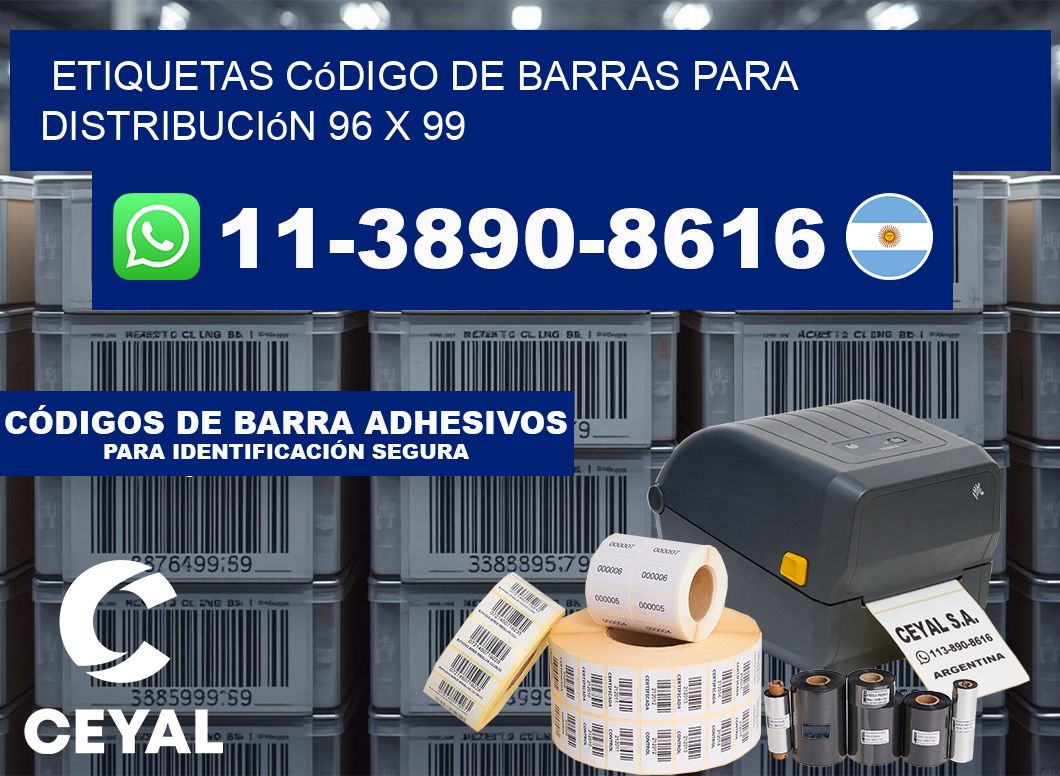 Etiquetas código de barras para distribución 96 x 99