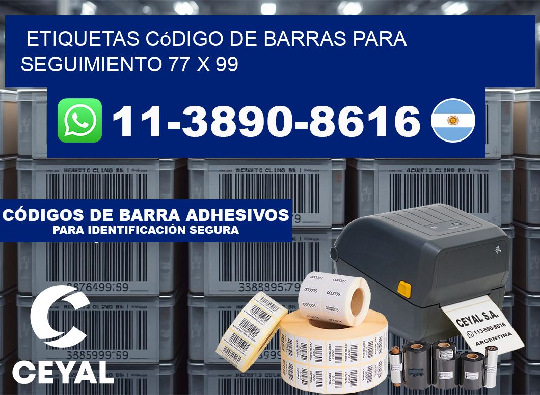 Etiquetas código de barras para seguimiento 77 x 99