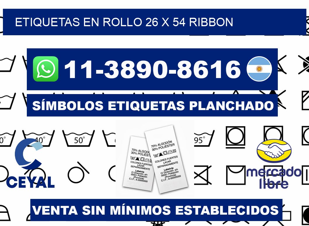 Etiquetas en rollo 26 x 54 ribbon