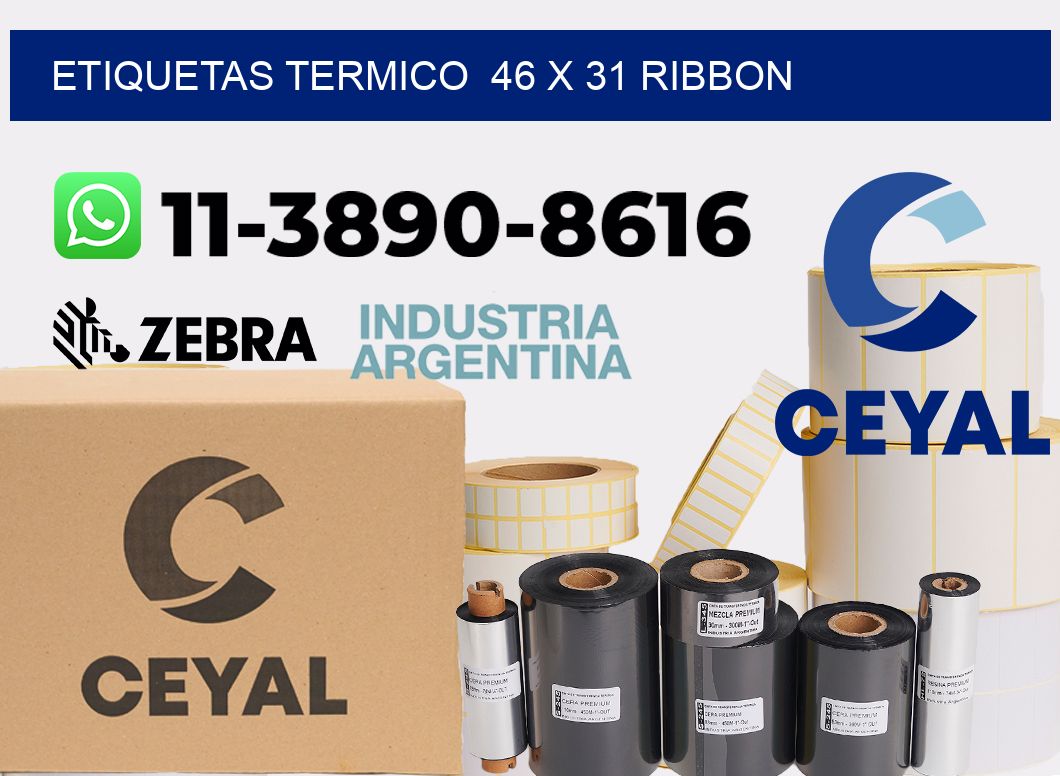 Etiquetas termico  46 x 31 ribbon
