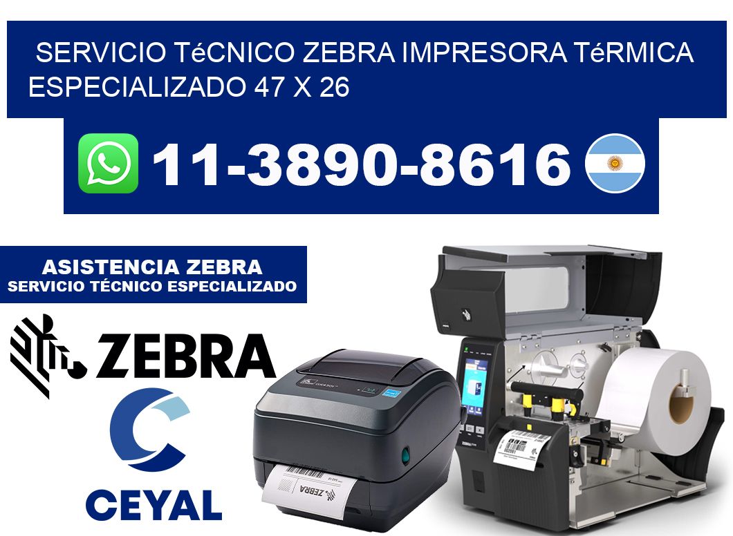 Servicio Técnico Zebra Impresora Térmica Especializado 47 x 26