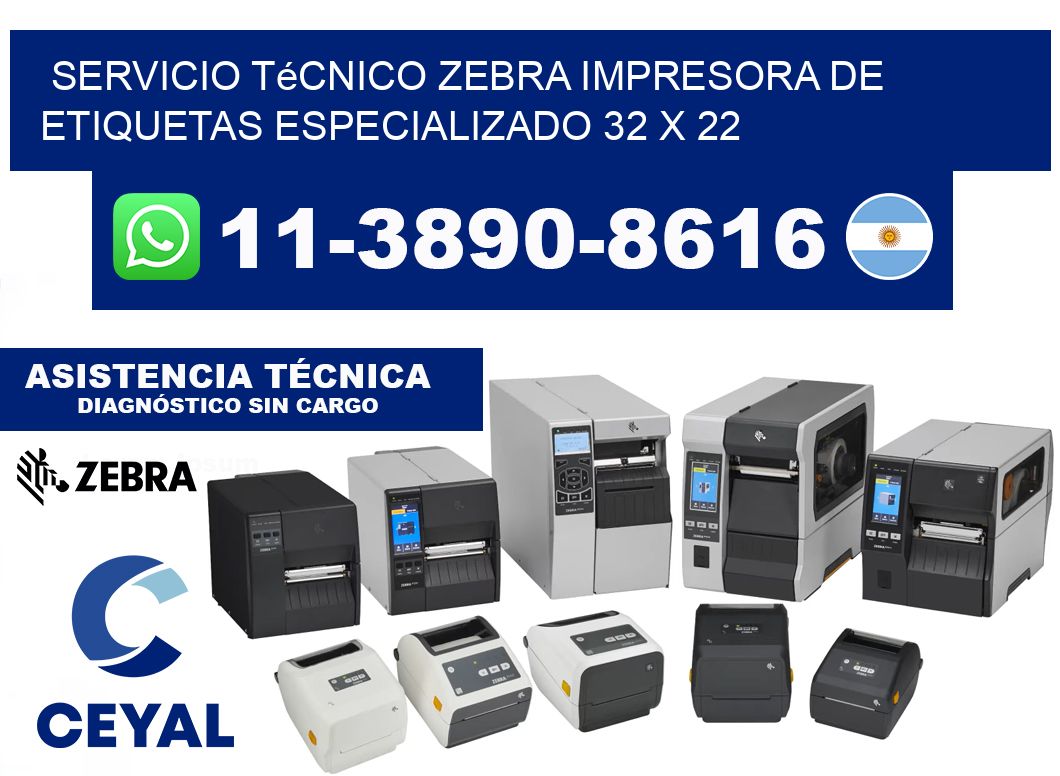 Servicio Técnico Zebra Impresora de Etiquetas Especializado 32 x 22