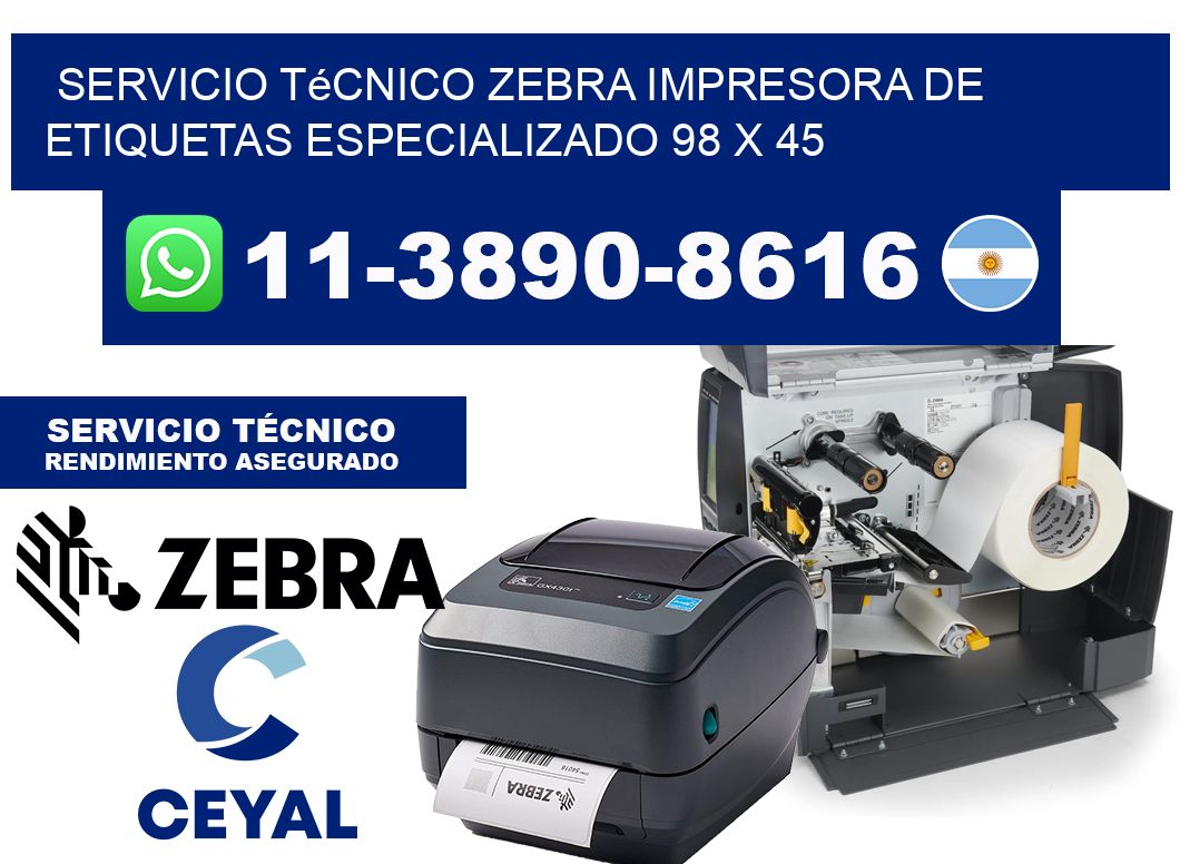 Servicio Técnico Zebra Impresora de Etiquetas Especializado 98 x 45