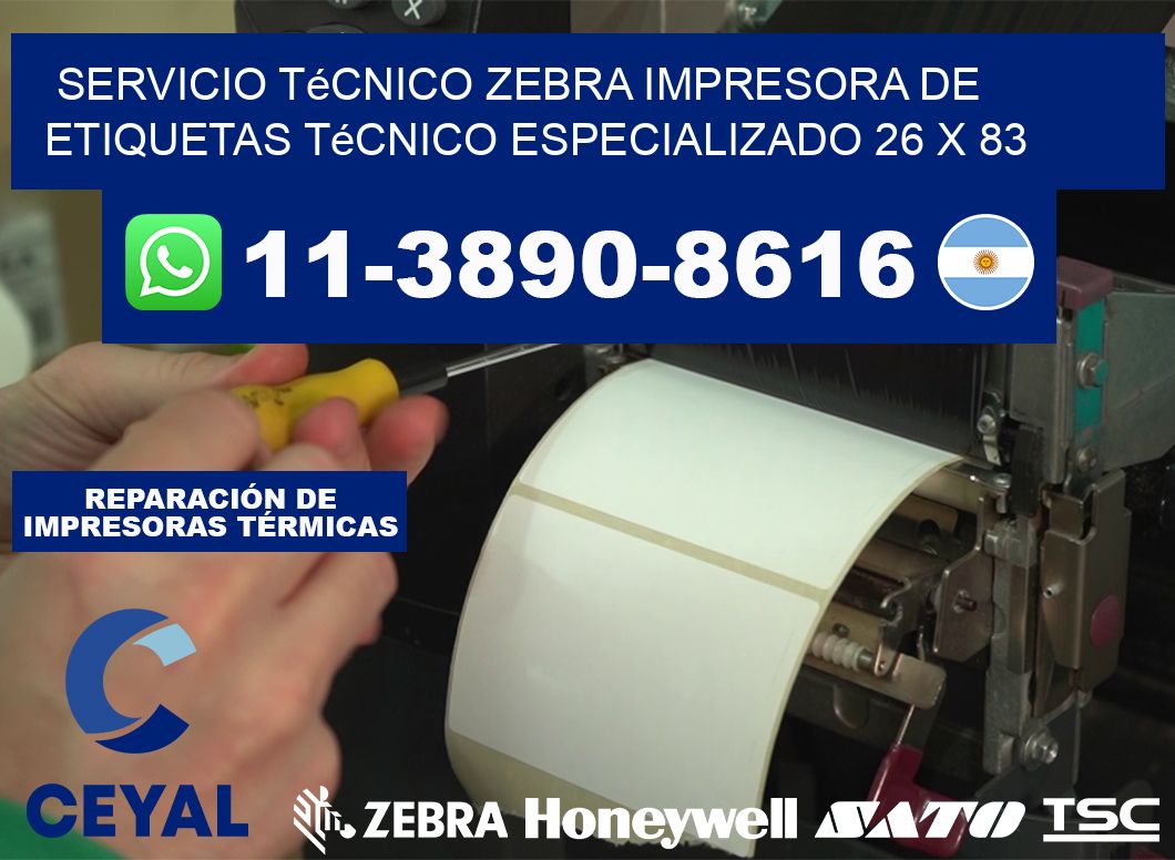 Servicio Técnico Zebra Impresora de Etiquetas Técnico Especializado 26 x 83