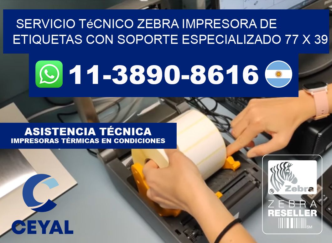 Servicio Técnico Zebra Impresora de Etiquetas con Soporte Especializado 77 x 39