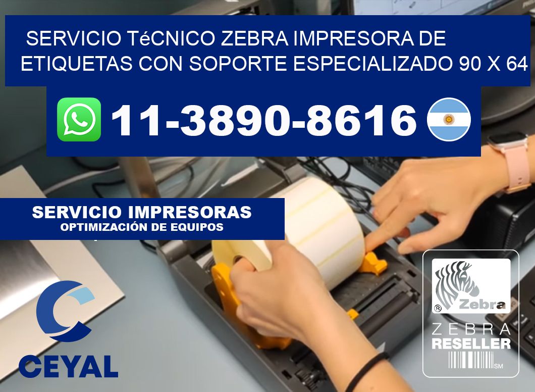 Servicio Técnico Zebra Impresora de Etiquetas con Soporte Especializado 90 x 64