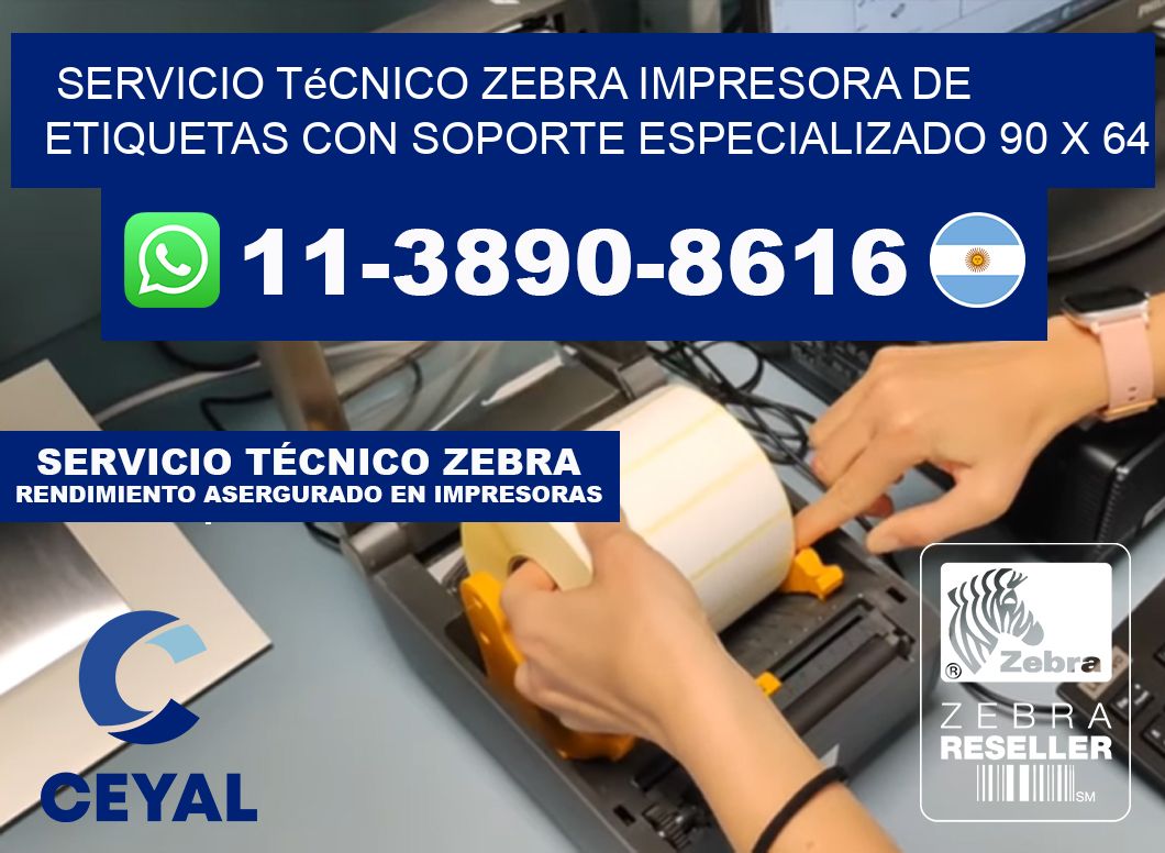 Servicio Técnico Zebra Impresora de Etiquetas con Soporte Especializado 90 x 64