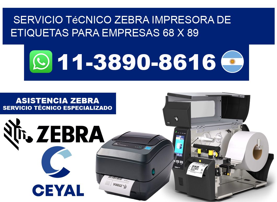 Servicio Técnico Zebra Impresora de Etiquetas para Empresas 68 x 89