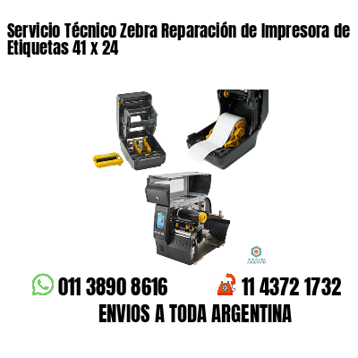 Servicio Técnico Zebra Reparación de Impresora de Etiquetas 41 x 24