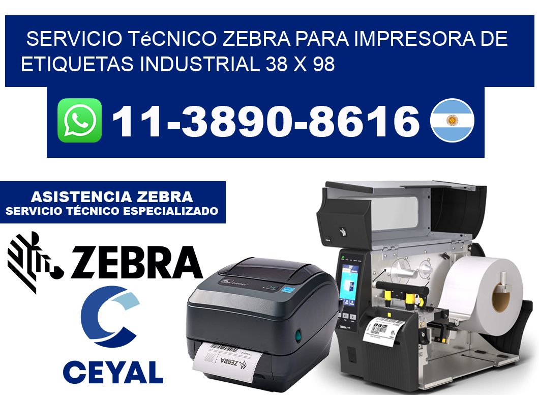 Servicio Técnico Zebra para Impresora de Etiquetas Industrial 38 x 98