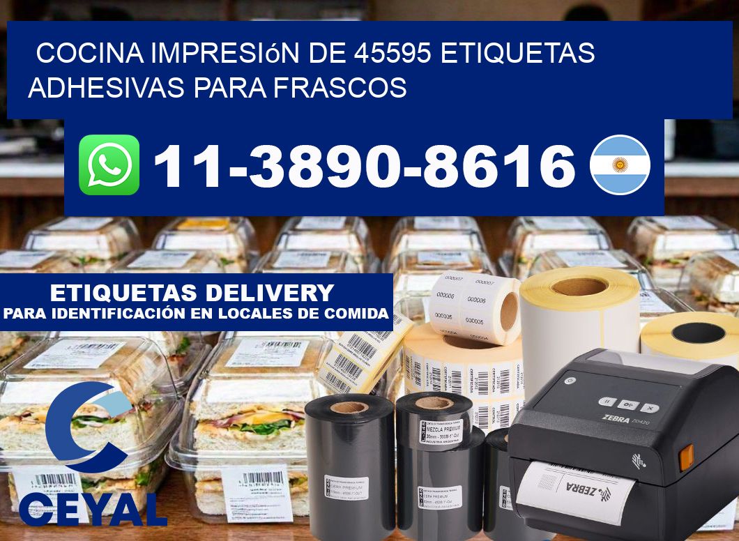 cocina impresión de 45595 etiquetas adhesivas para frascos