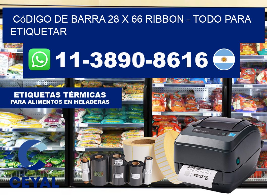 código de barra 28 x 66 ribbon – Todo para Etiquetar