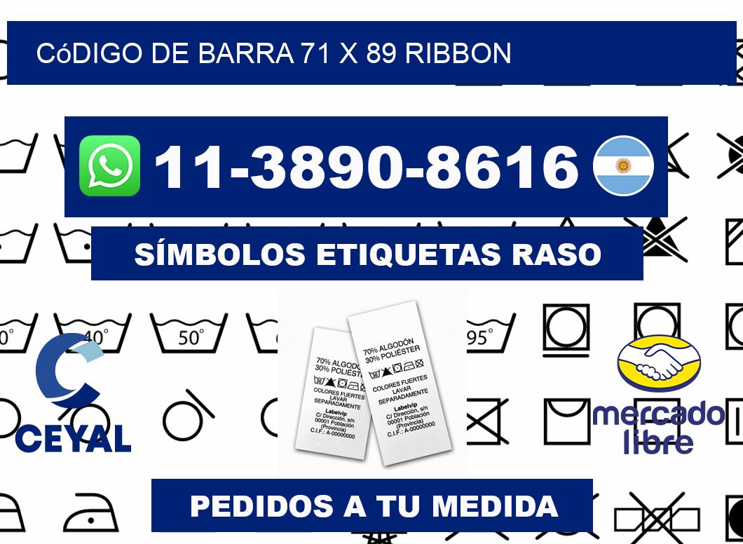 código de barra 71 x 89 ribbon