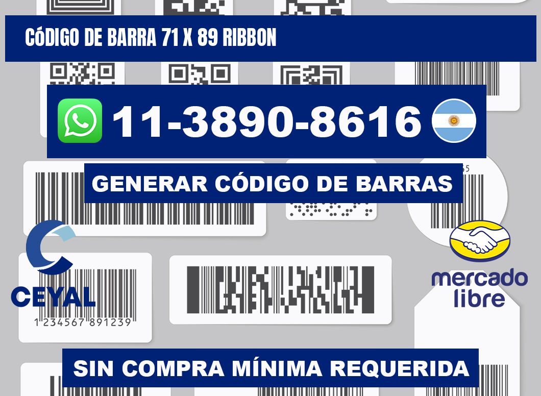 código de barra 71 x 89 ribbon
