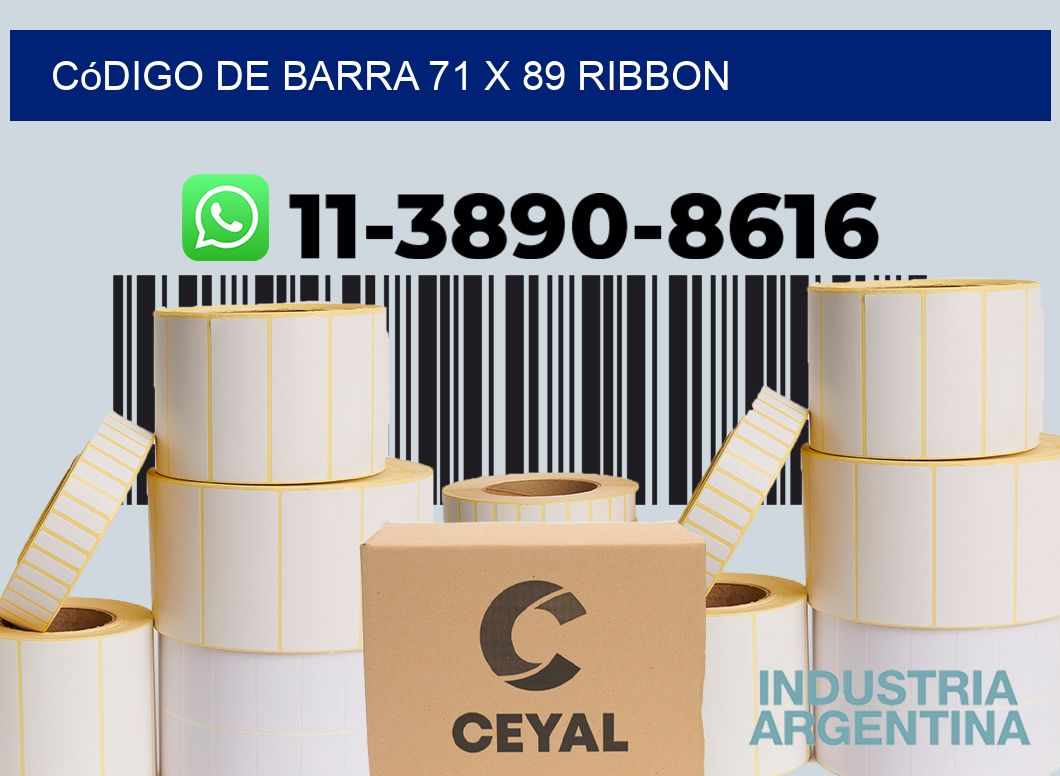 código de barra 71 x 89 ribbon