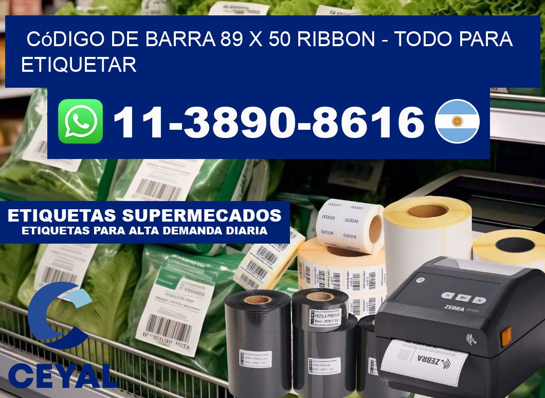 código de barra 89 x 50 ribbon - Todo para Etiquetar