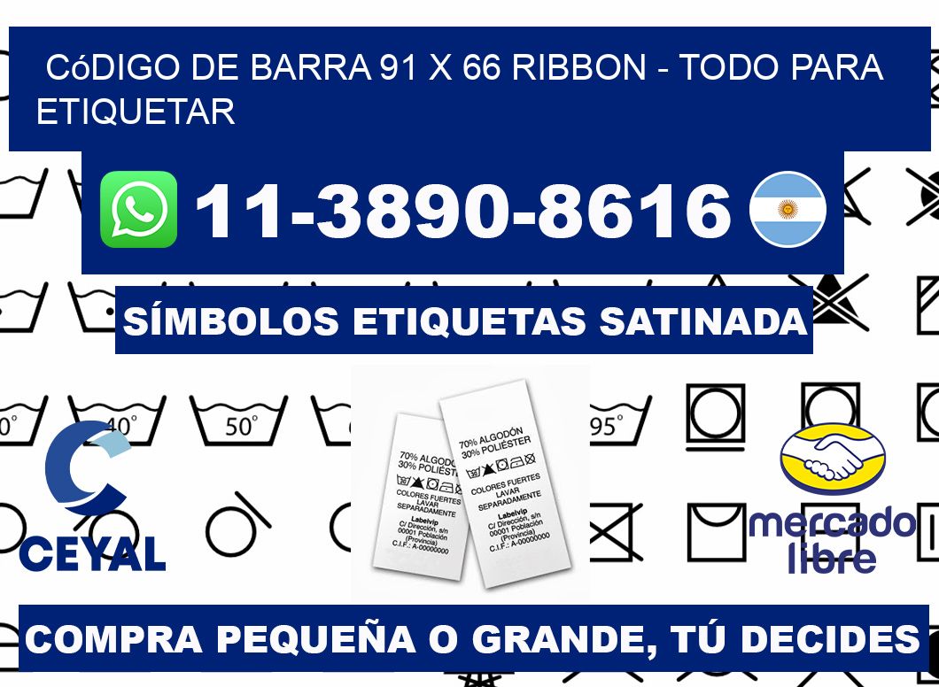 código de barra 91 x 66 ribbon - Todo para Etiquetar