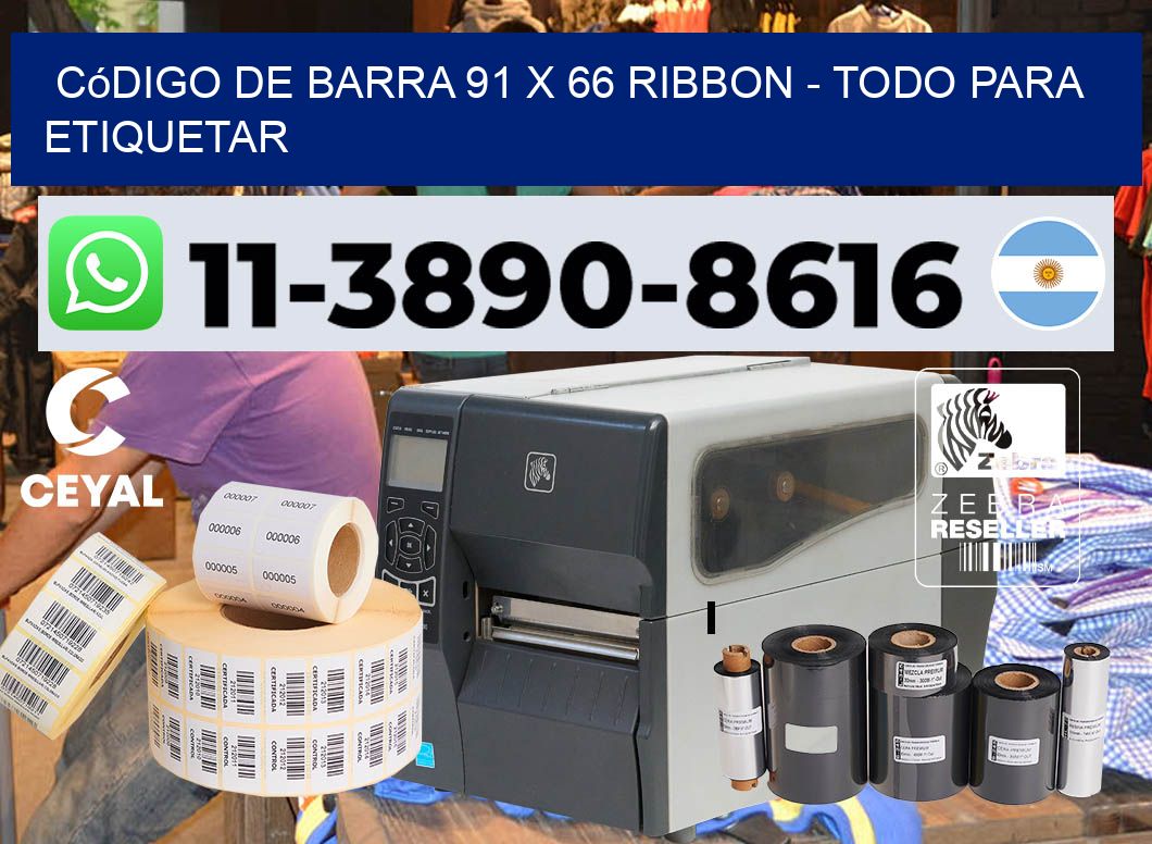 código de barra 91 x 66 ribbon - Todo para Etiquetar
