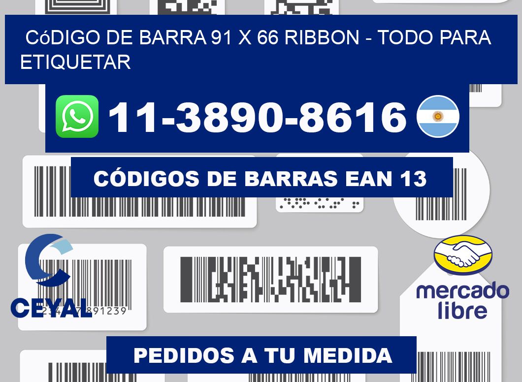 código de barra 91 x 66 ribbon - Todo para Etiquetar