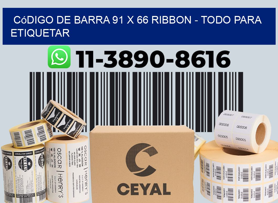 código de barra 91 x 66 ribbon – Todo para Etiquetar